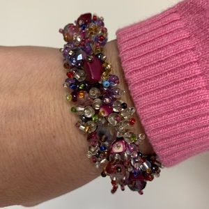 Multi colored beaded bracelet hand made